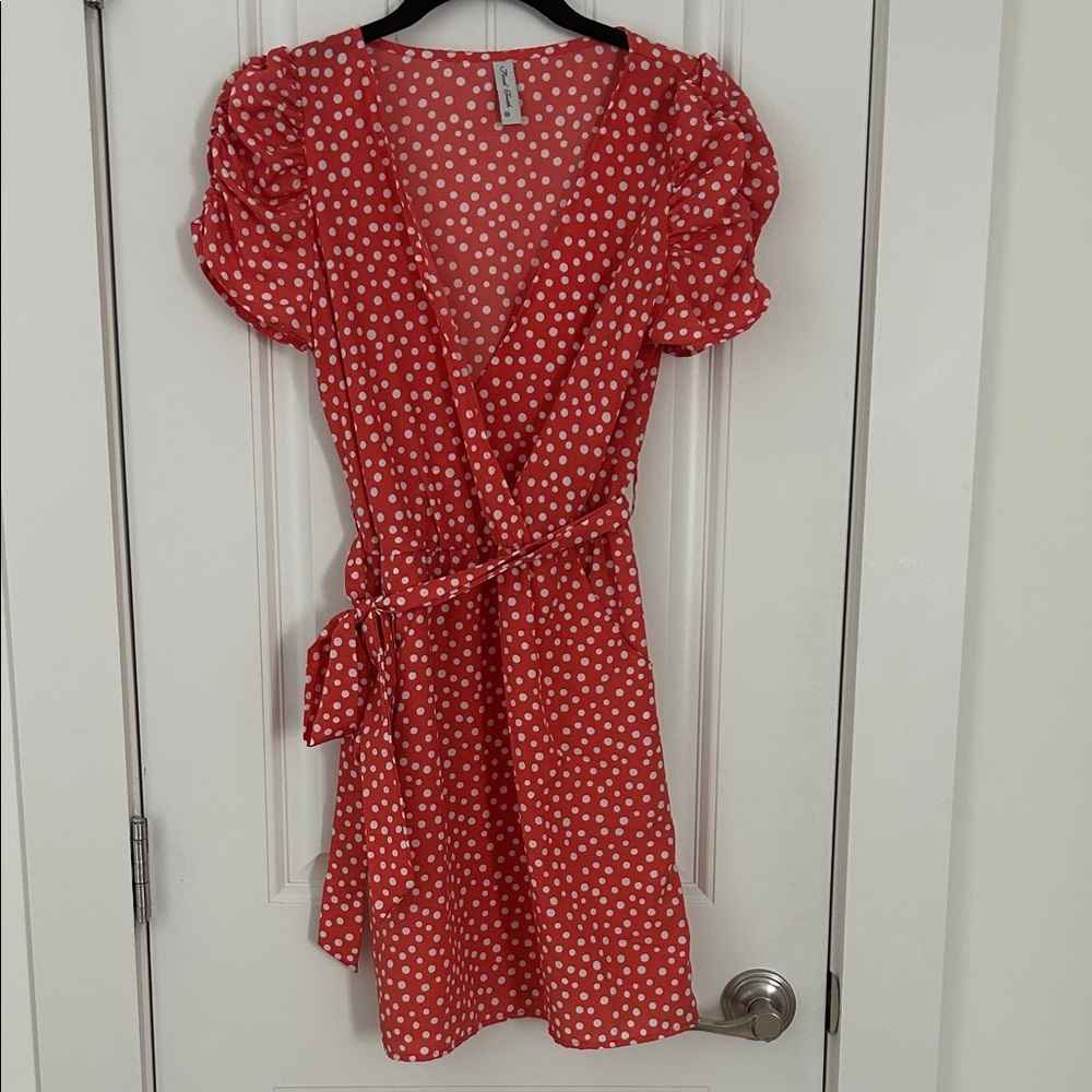 Final Touch Red Polka Dot Mini Dress
